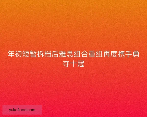 年初短暂拆档后雅思组合重组再度携手勇夺十冠
